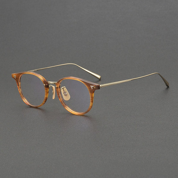 Herta Retro Oval Titanium Glasses Frame