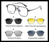 4-in-1 Titanium Glasses Frame With Magnetic Sunglasses Clips