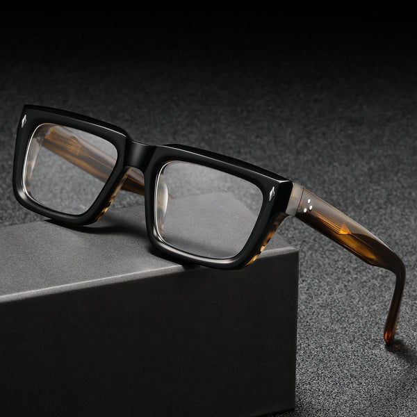 Majeed Retro Rectangle Acetate Glasses Frame