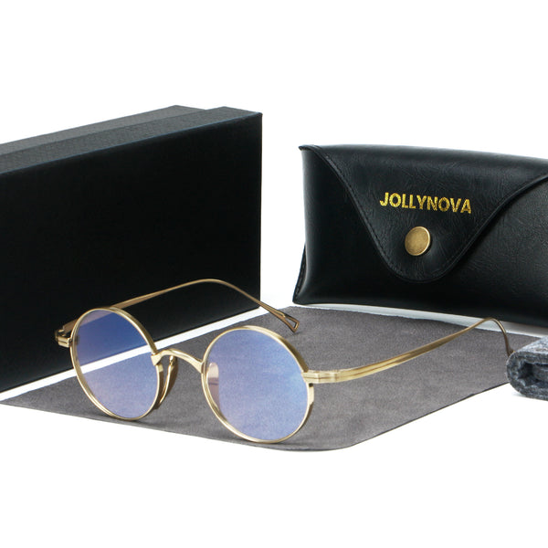 Monroe Titanium Round Glasses Frame