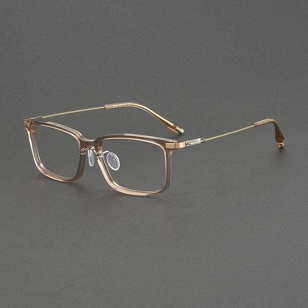 Voos same 202509 glasses frame Shenzhen wholesale, plate titanium frame trendy glasses can be equipped with myopia IP electroplating