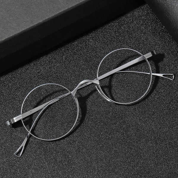 Monroe Titanium Round Glasses Frame