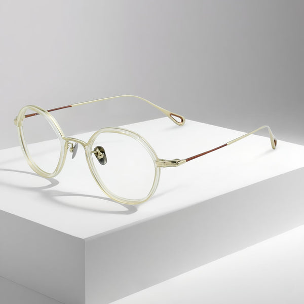 Gildo Retro Round Titanium Glasses Frame