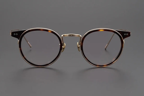 Dona Vintage Titanium Round Glasses Frame