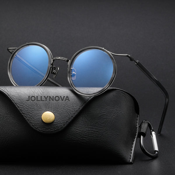 Mika Titanium Vintage Round Eyeglasses Frames
