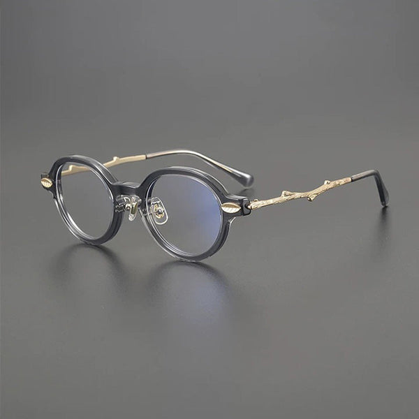 Leafe Retro Oval Acetate Oversize Glasses Frame