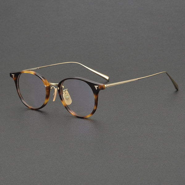 Herta Retro Oval Titanium Glasses Frame