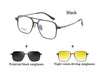4-in-1 Titanium Glasses Frame With Magnetic Sunglasses Clips