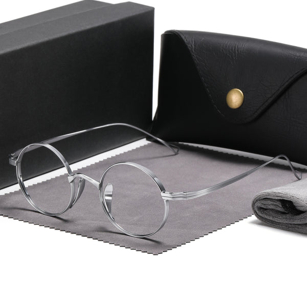 Monroe Titanium Round Glasses Frame