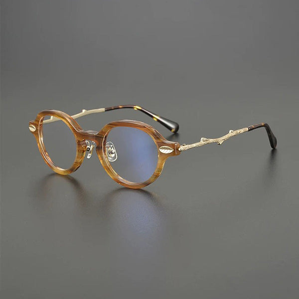 Leafe Retro Oval Acetate Oversize Glasses Frame