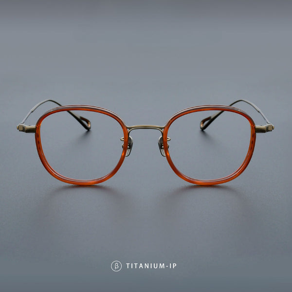 Copp Retro Square Titanium Glasses Frame