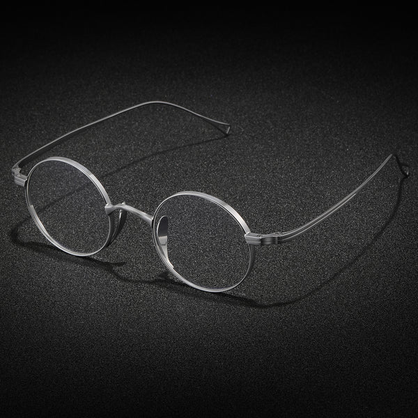 Monroe Titanium Round Glasses Frame