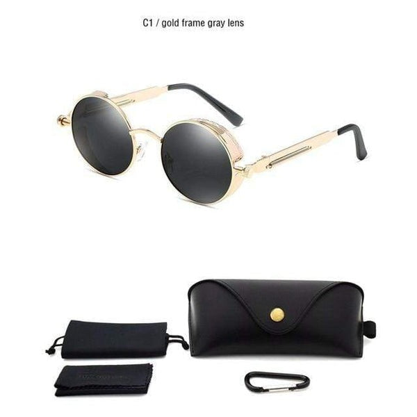 Men Polarized Classic Gothic Steampunk Sunglasses