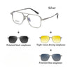 4-in-1 Titanium Glasses Frame With Magnetic Sunglasses Clips