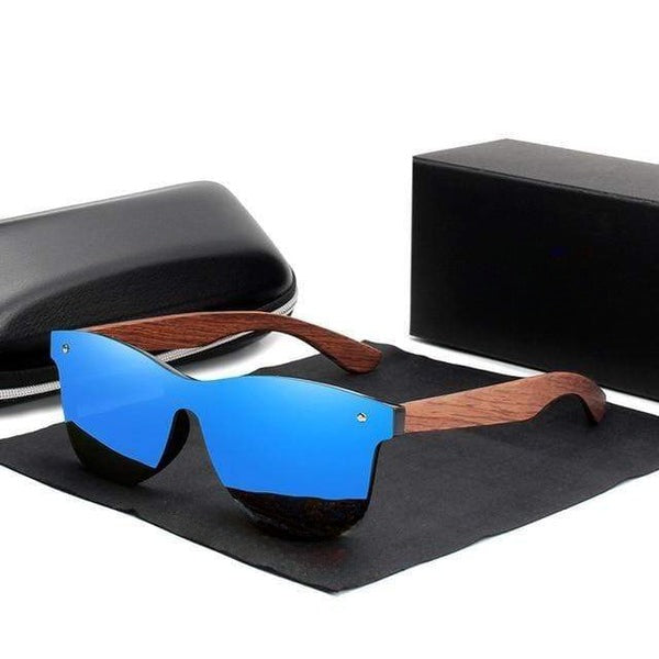 Men Natural Wooden Polarized Sunglasses