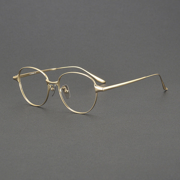 Waryn Vintage Titanium Round Glasses Frame
