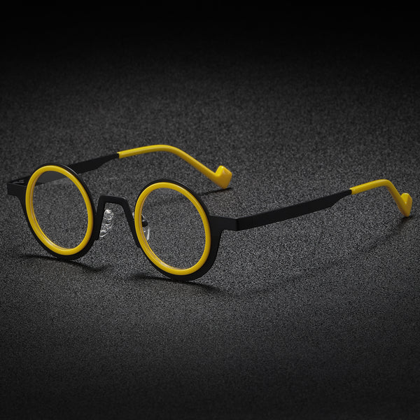 Jago Titanium Acetate Round Glasses Frame