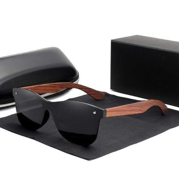 Men Natural Wooden Polarized Sunglasses