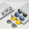 4-in-1 Titanium Glasses Frame With Magnetic Sunglasses Clips