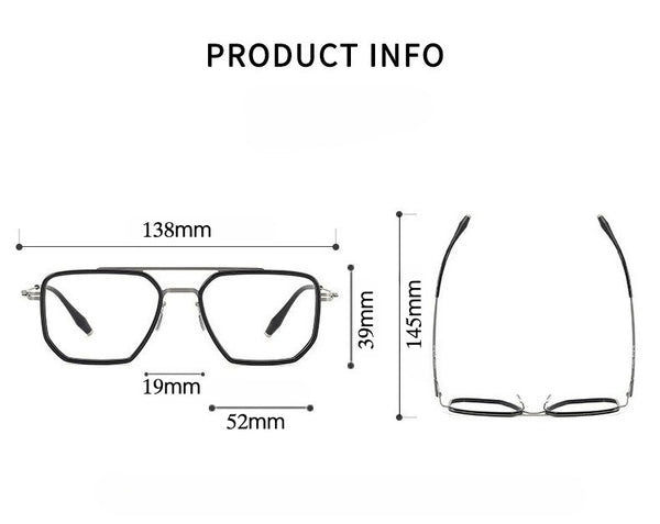 New double beam 202508 glasses frame business retro men's large frame pure titanium glasses frame Shenzhen glasses wholesale women