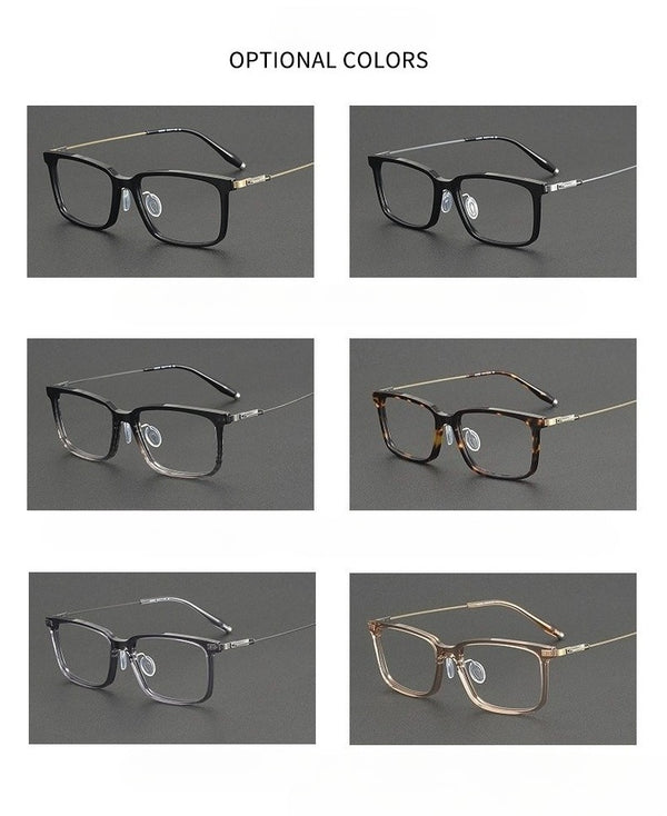 Voos same 202509 glasses frame Shenzhen wholesale, plate titanium frame trendy glasses can be equipped with myopia IP electroplating