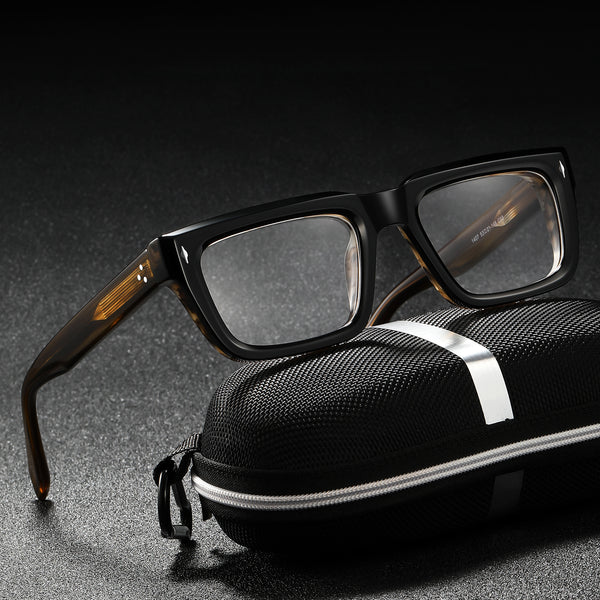 Majeed Retro Rectangle Acetate Glasses Frame