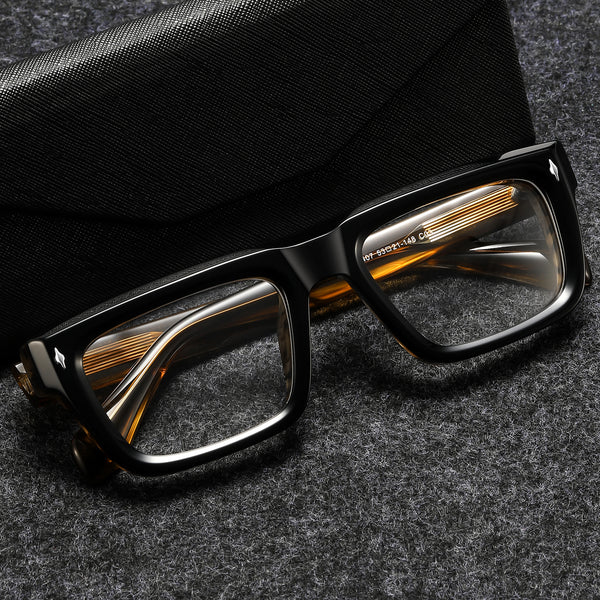 Majeed Retro Rectangle Acetate Glasses Frame