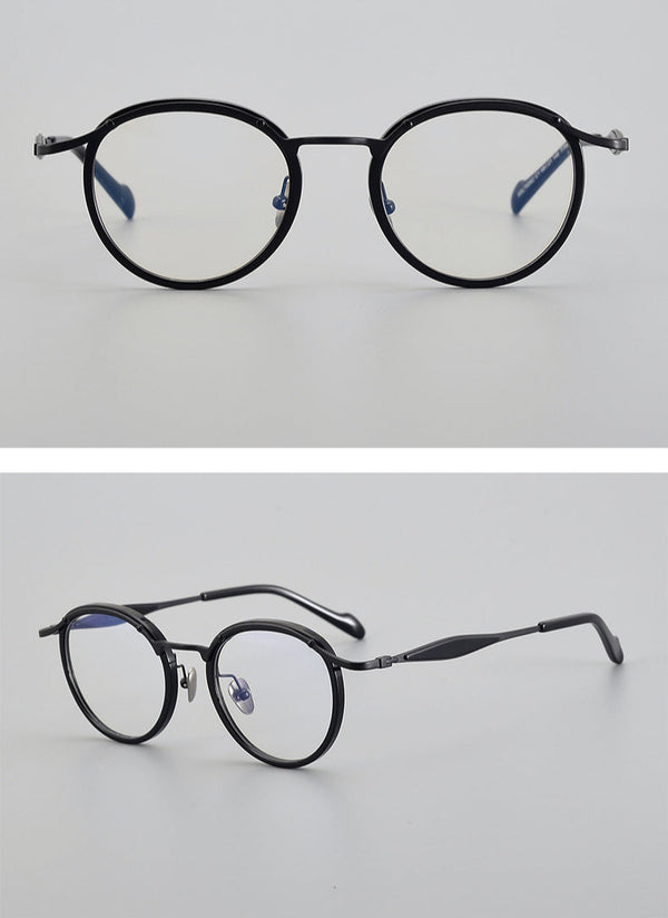 Arvid Retro Oval Titanium Glasses Frame