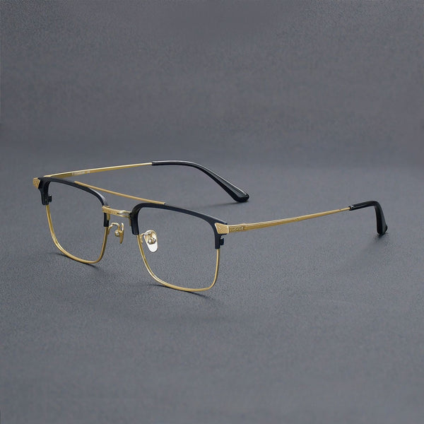 Madun Business Square Titanium Double-bridge Glasses Frame