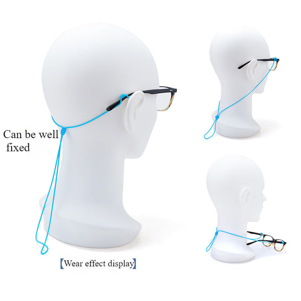 Glasses rope 8-character long silicone sports anti-fall glasses chain