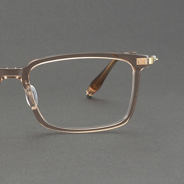 Voos same 202509 glasses frame Shenzhen wholesale, plate titanium frame trendy glasses can be equipped with myopia IP electroplating