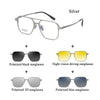 4-in-1 Titanium Glasses Frame With Magnetic Sunglasses Clips