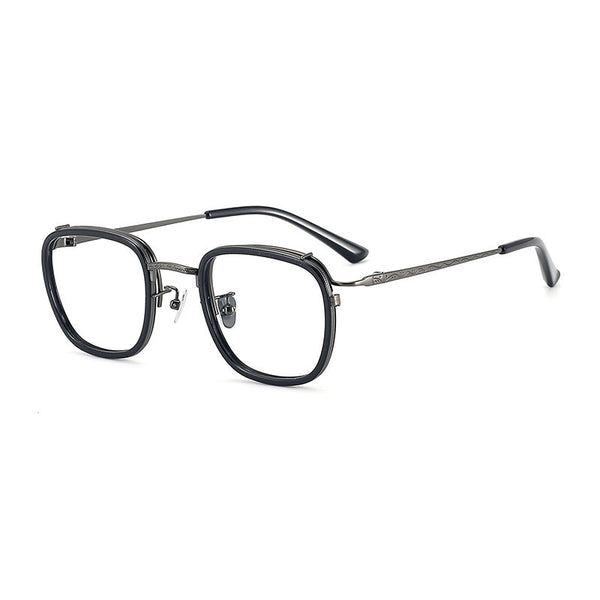Brisby Retro Titanium Square Glasses Frame