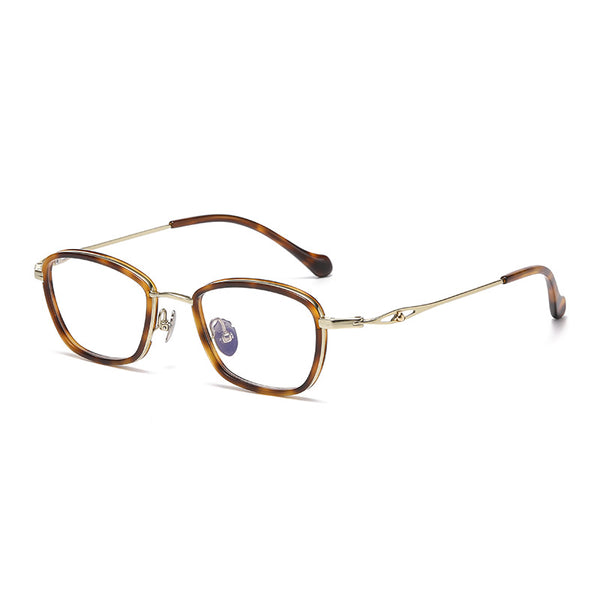 Dower Retro Rectangular Titanium Glasses Frame