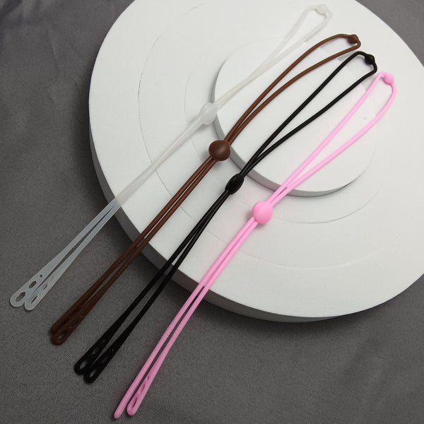 Three-hole buckle glasses rope silicone anti-skid and anti-drop multi-color optional