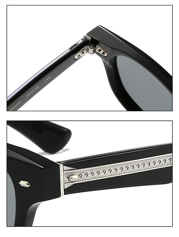 Yvan Premium Series Retro Square Acetate Sunglasses