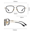 Nelly Business Square Titanium Double-bridge Glasses Frame