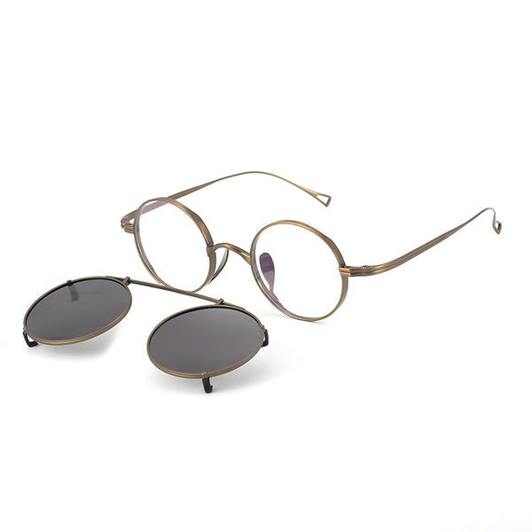 Monroe Titanium Round Glasses Frame