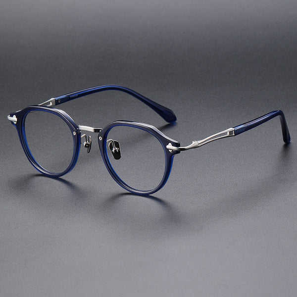 Mora Retro Polygon Acetate Glasses Frame