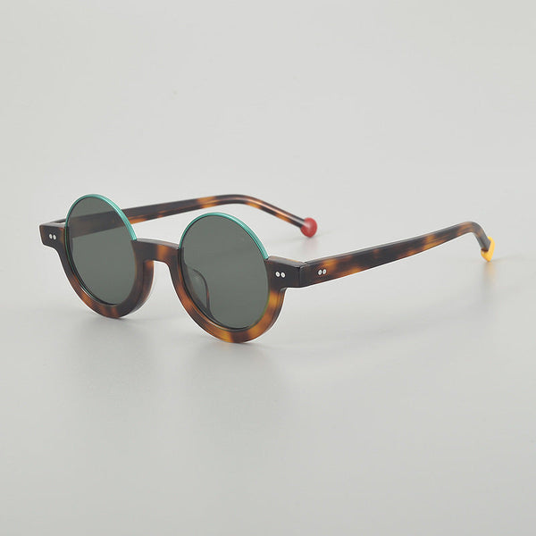 Macon Premium Series Round Acetate Personalized Sunglasses