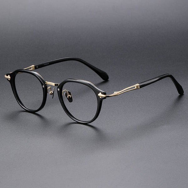 Mora Retro Polygon Acetate Glasses Frame