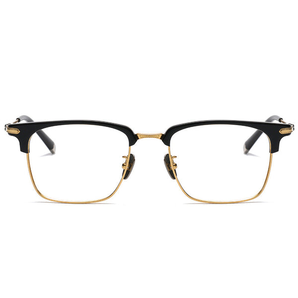 Pirro Browline Titanium Rectangle Glasses Frame