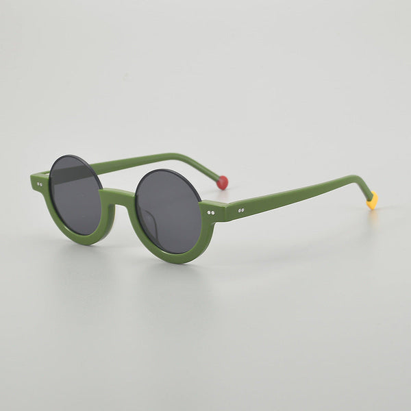 Macon Premium Series Round Acetate Personalized Sunglasses