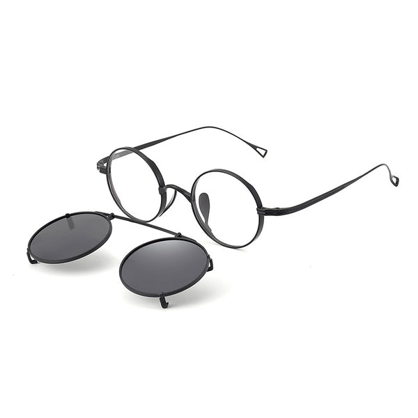 Monroe Titanium Round Glasses Frame