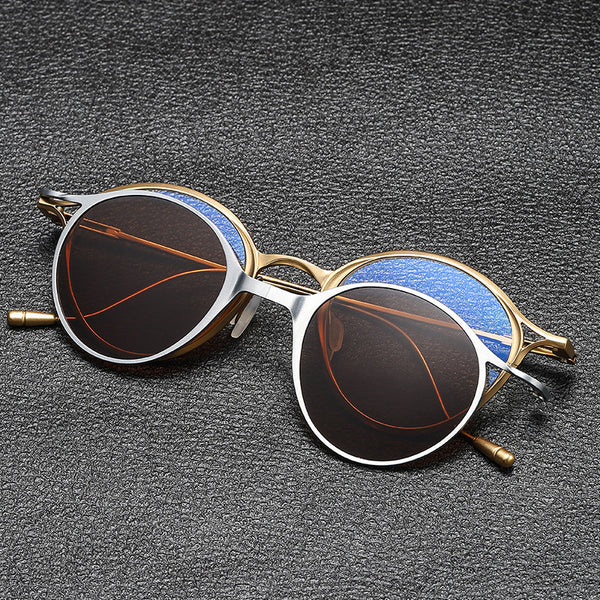 Seh Titanium Vintage Eyeglasses Frame With Sunglasses Clips