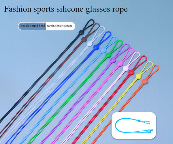 Glasses rope 8-character long silicone sports anti-fall glasses chain