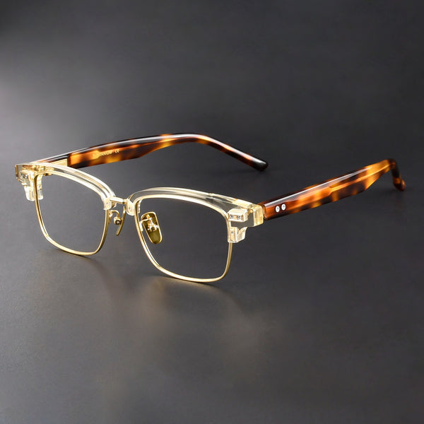 New 999.9 The same M-91 imported plate eyebrow frame glasses frame Shenzhen wholesale male, can be equipped with anti-blue light film