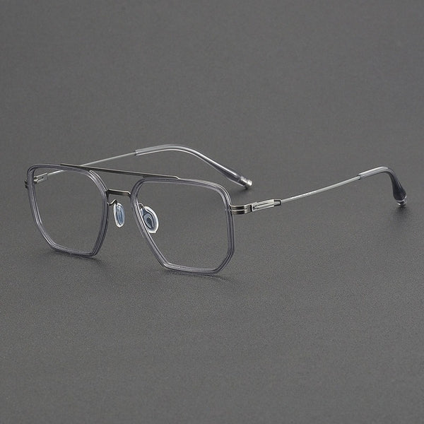 New double beam 202508 glasses frame business retro men's large frame pure titanium glasses frame Shenzhen glasses wholesale women