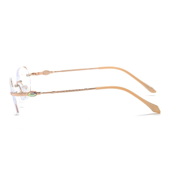WOMEN'S FRAMELESS ANTI-BLUE LIGHT HIGH-DEFINITION DIAMOND READING GLASSES
