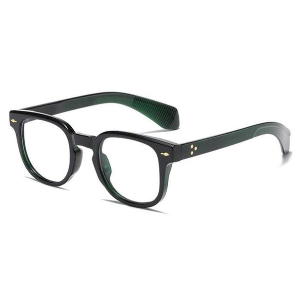Bruce Vintage Rivet Square Glasses Frame